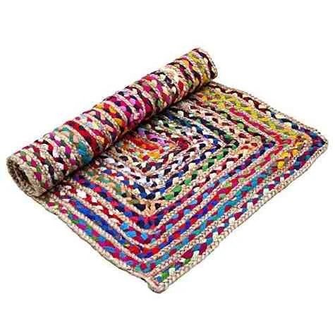 Natural Beige Jute Carpet Jute Floor Mat With Beige Rectangular Shape- 3X5 FTRectangular Shape 4x6 Carpet